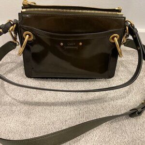 Chloe Green Roy Small Satchel Bag-patent leather